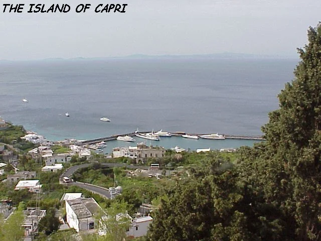 photo from the top of the Island of Capri, Italy