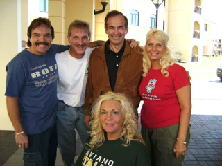 Rick Moore, Rodney Kelley, Joe Mennitt, Donna Moore, Crystal Stupar in Aviano, Italy