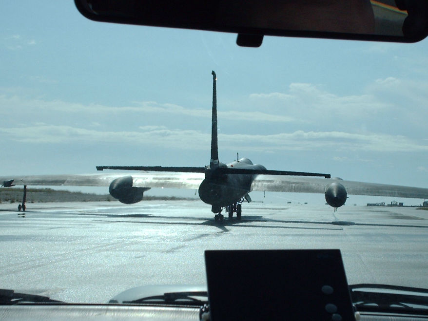 U-2 plane taking off 