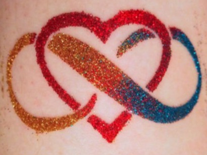 Glitter Tattoo infinity heart