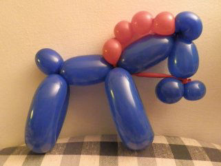 blue horse balloon animal